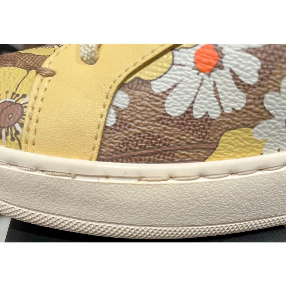 Coach C9048 Lowline Low Top Sneaker in Floral Daisy Print Size 8.5B - Picture 8 of 10